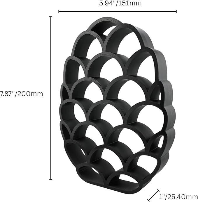 Easter Egg Sculpture – Minimalist Decorative Accent for Spring & Year-Round Home Decor | Collectible Design | Modern Holiday Display (Dragon Scales Matte Black)