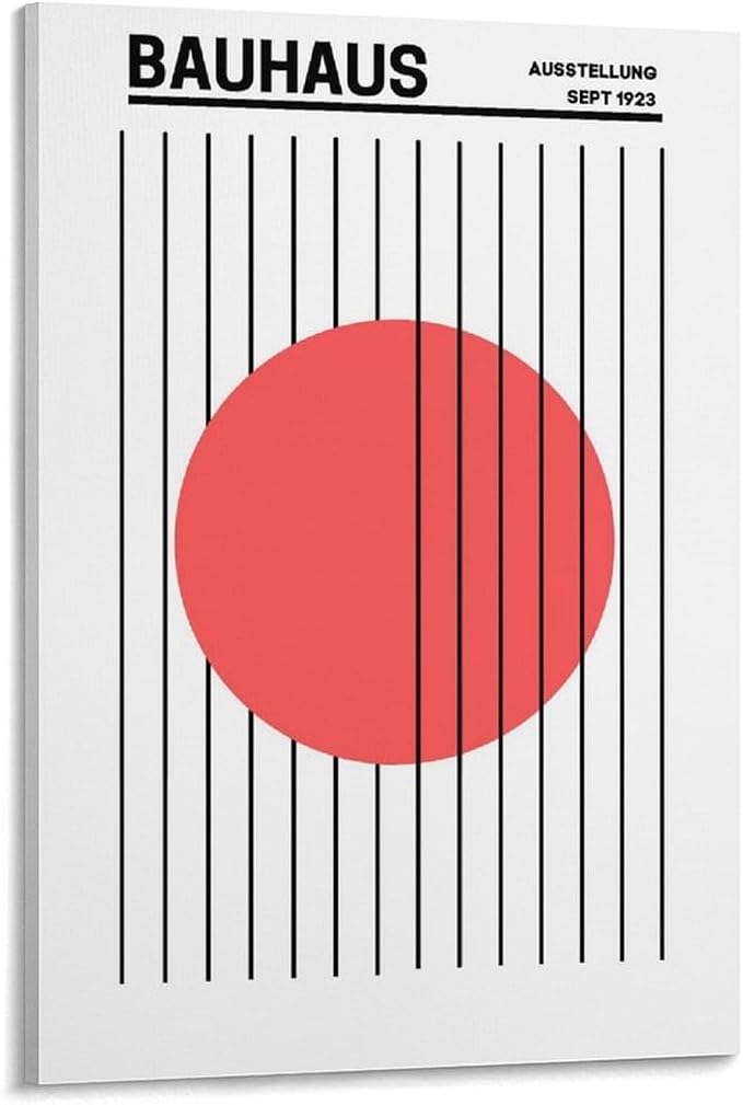 FideMm Bauhaus Print Poster,colours Poster,Abstract Art,Minimalist,Stylish Mid Century Art Poster for Room Aesthetics Canvas Wall Art Poster And Print Frame-style 16x24inch(40x60cm)