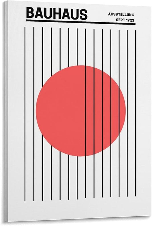 FideMm Bauhaus Print Poster,colours Poster,Abstract Art,Minimalist,Stylish Mid Century Art Poster for Room Aesthetics Canvas Wall Art Poster And Print Frame-style 16x24inch(40x60cm)