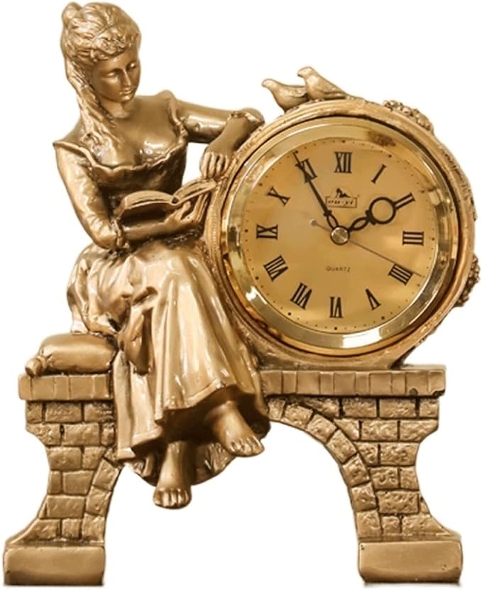 Desk Clock Desk Clock Living Room Home Desk Clock Desk Clock Clock Ornaments Alarm Clock Desktop Bedroom Beauty Desk Clock Suitable Home Bedroom Decor (Color : 1)