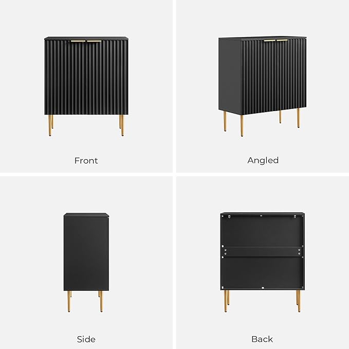 SICOTAS 57" Modern Sideboard Buffet Cabinet - Elegant Storage Credenza with 4 Doors & Adjustable Shelf, Space-Saving Console Coffee Bar Table for Entryway, Kitchen, Living Room or Hallway