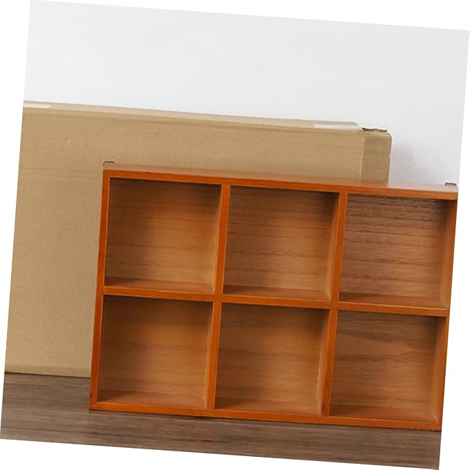 Vintage Wooden Desktop Organizer Wall-mounted Multifunctional Storage Cabinet for Home Office with Eco-friendly Material and Creative Design for Keys Cosmetics Jewelry and Sundries