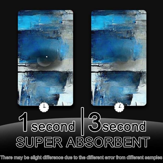 Bath Mat Rug,Blue grey and more colors abstract Non Slip Quick Dry Super Absorbent Thin Bathroom Rugs Fit Under Door-Easy to clean Bathroom Floor Mats-Shower Rug for Shower Sink Bathtub(16" x 24"In)