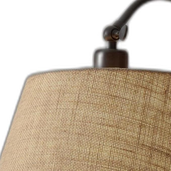 HomeRoots Dark Bronze Metal Swing Arm Adjustable Table Lamp