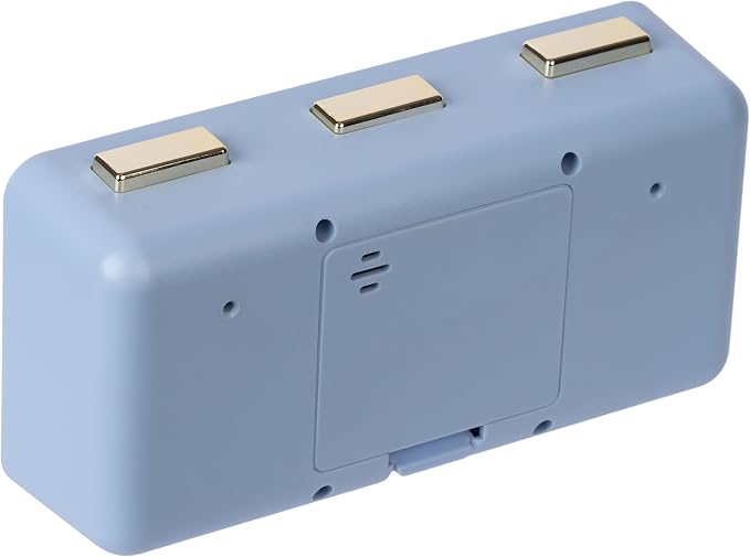 La Crosse Clock 636-379BL Daily Flip Blue Periwinkle Tabletop Alarm Clock with Calendar