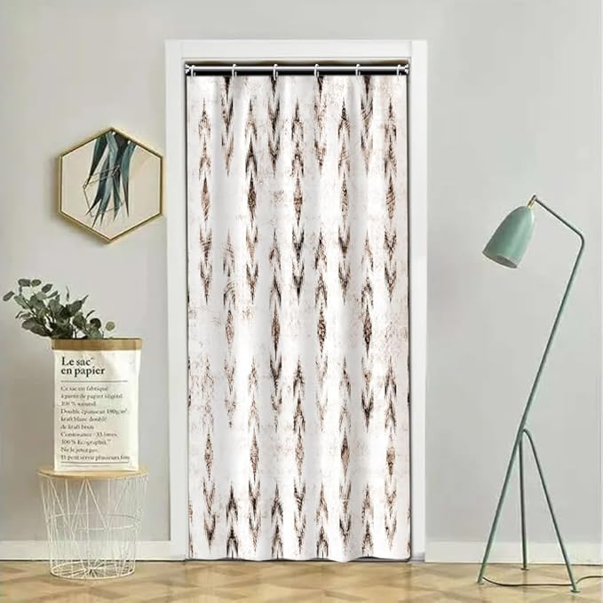 Abstract Shower Curtain Grunge Rustic Black Brown Blurry Arrow Pattern Shower Curtains for Modern Farmhouse Bathroom Waterproof Fabric Decor Set with Hooks, 36W x 72H Inch