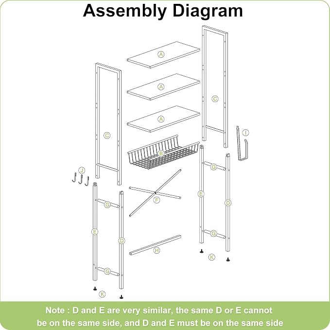Kalrin Over-The-Toilet Storage Rack, 4-Tier Bathroom Organizer Shelf Over Toilet with Adjustable Shelf and Basket, Freestanding Space Saver Bathroom Shelves Above Toilet for Room (Vintage Brown)