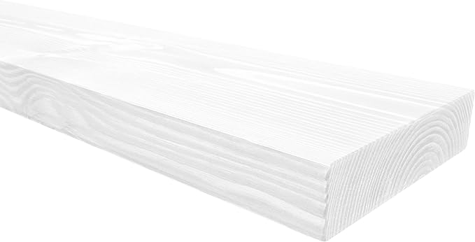 Rusitc Floating Shelves 48 inch Long 8 "deep Set of 2, Heavy Duty Wood Wall Mounted Shelves for Bathroom Living Room Kitchen,Book Shelves with Thickened Hidden Bracket-White