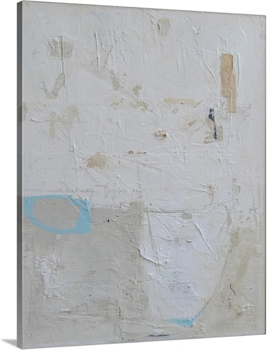 CANVAS ON DEMAND Two Shades One Heart Canvas Wall Art Print by Erin Ashley, Abstract, Home Decor, Modern Abstract, Artwork,36" x45in