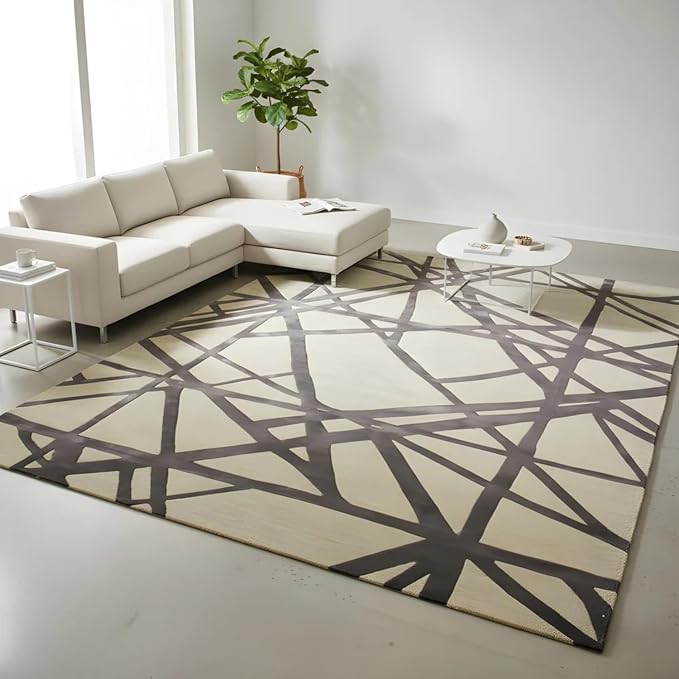 Hand Tufted Area Rug – Premium Soft Modern Carpet for Corridor Runner, entryway Runner, Gallery Area Rugs,Home Trendy Modern Home Rug 2'7" x 18' (Rectangular) Cream1