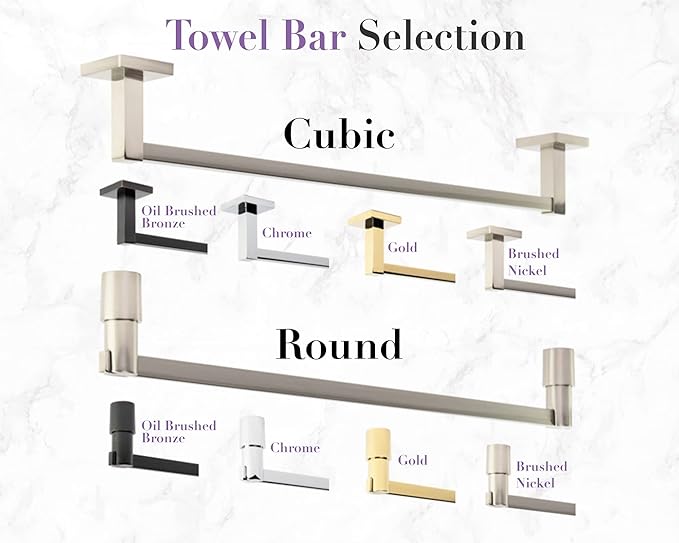 Straga Rustic Wall Mounted Bathroom Shelves - 23" Solid Walnut Hardwood Shelf Organizers with a Choice of 18" Towels Holder - A Modern Addition to Your Bathroom, Powder Room, Housewarming Gift