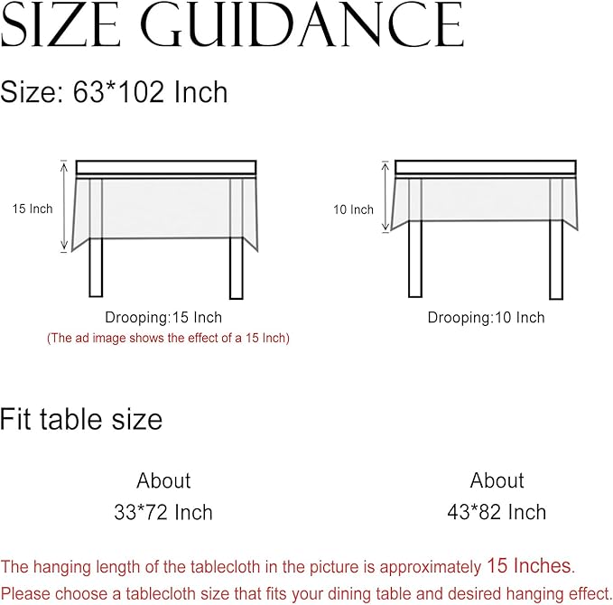 ISAENNE Designer French Long Tablecloth Rectangle,Linen Orange Floral Pattern Indoor Table Cloth,Wrinkle Resistant Decor Table Cloth for Dining Thanksgiving Kitchen Party,63"*102"-Alvarado D