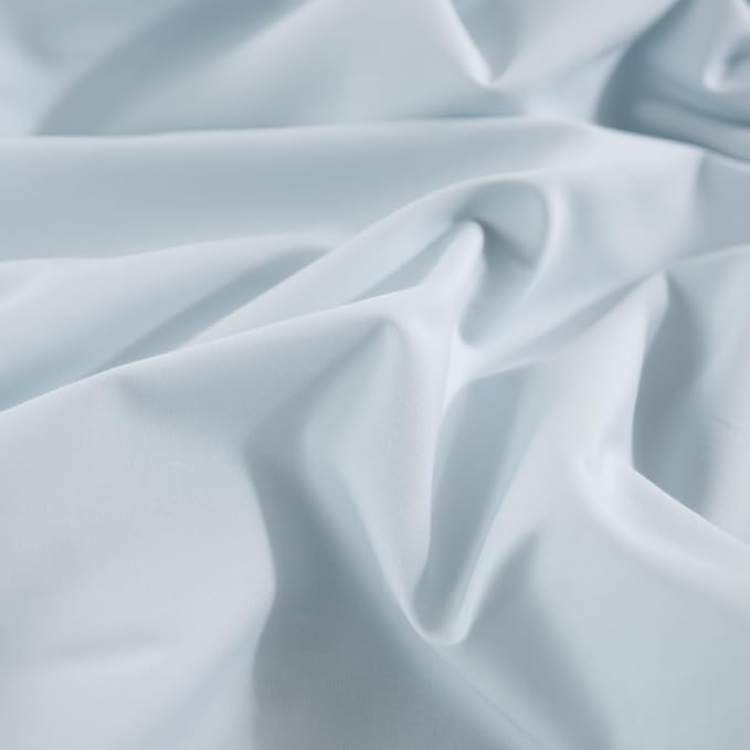 NEXHOME PRO Duvet Cover Set 100% Washed Cotton Full Size Linen Feel Textured Organic Natural 3 Pieces Bedding Set with Zipper Closure and Corner Ties, Breathable (Baby Blue, No Comforter)
