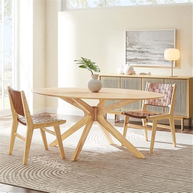 Modway EEI-3849-OAK Crossroads 71" Oval Wood Dining Table, Oak