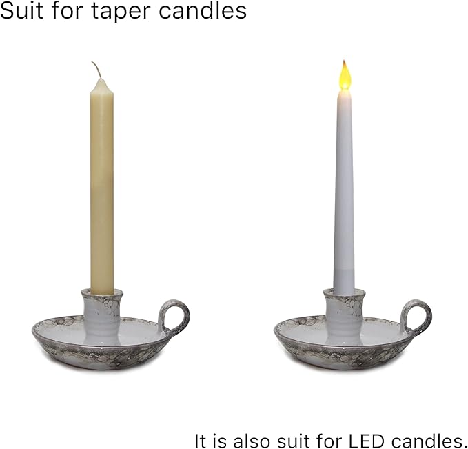 Candle Holder Ceramic Candlestick Holder, Candlelight Stand for Spell Candles, Taper Candles, and Incense, Halloween Christmas Dining Room Home Decoration Display