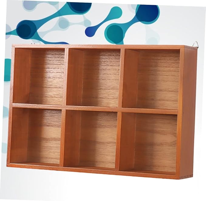 Vintage Wooden Desktop Organizer Wall-mounted Multifunctional Storage Cabinet for Home Office with Eco-friendly Material and Creative Design for Keys Cosmetics Jewelry and Sundries