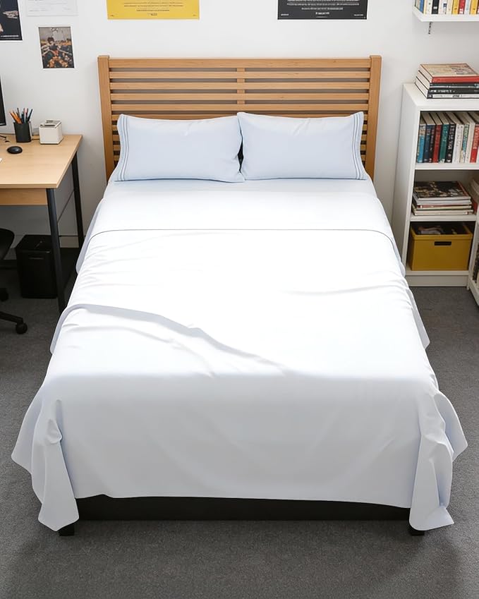 Full XL Bed Sheet - 4 Piece Full XL Bed Sheets Set - Ultra-Soft, Comfy, Breathable & Cooling - Hotel Luxury Bedding for Women & Men with Deep Pockets - Wrinkle Free & Fade Resistant - Oeko-Tex - White