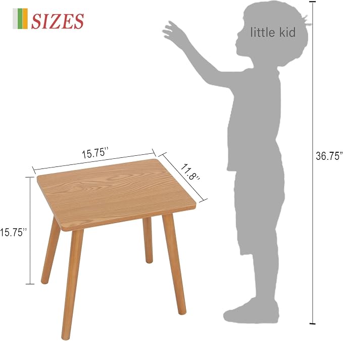 AWASEN Mid Century Modern Side Table, Small End Table for Living Room Bedroom Office Small Spaces, Modern Side Table Nightstand with Solid Wood, Easy Assembly, (Brown)