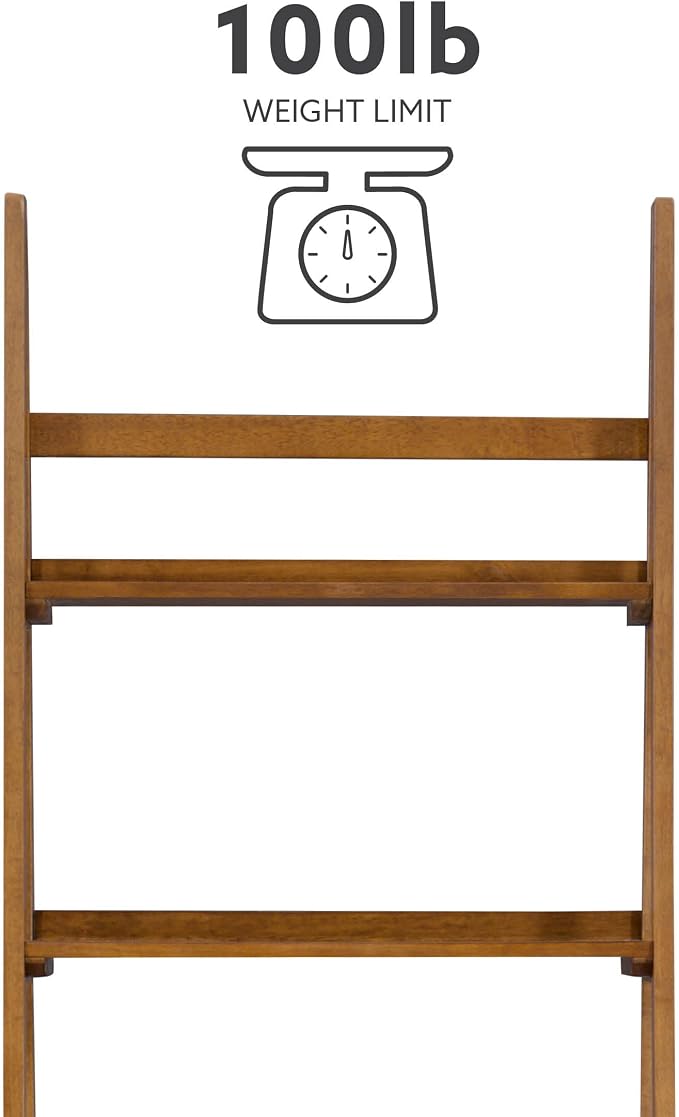 Linon Melissa Walnut Mid-Century 5 Shelf Bookcase
