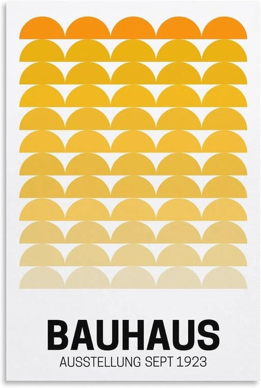 FideMm Bauhaus Vintage Poster,yellow Abstract Retro Art,Bauhaus Wall Art Poster for Room Aesthetics Canvas Wall Art Poster And Print Unframe-style 16x24inch(40x60cm)