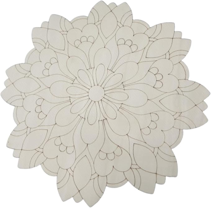 HouseVibe Geometry Wood Wall Art Ornament Bohemian Sculpture Decoration for Bathroom Bedroom Entryway Hallway Dining Room- Style H
