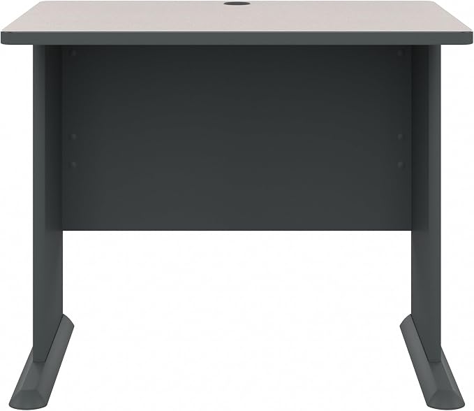Bush Business Furniture Series A 36W Small Desk in White Spectrum and Slate, Compact Computer Table for Home or Professional Office