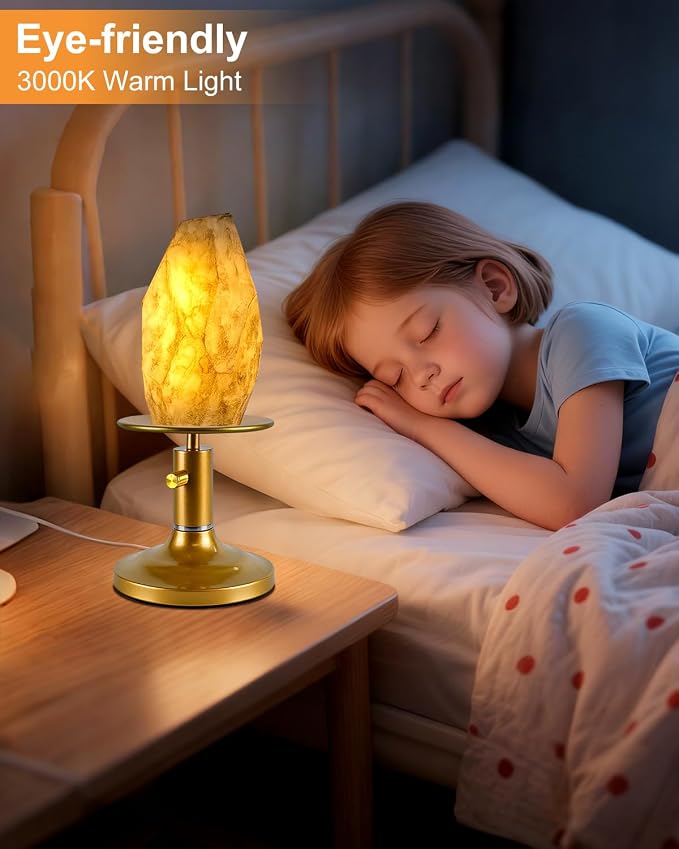 Lightdot Table Lamp for Bedroom Mid Century Modern Gold Small Desk Lamp Dimmable 3000K Warmwhite Nightstands Lamp Beside Table Lamp for Living Room Home Office