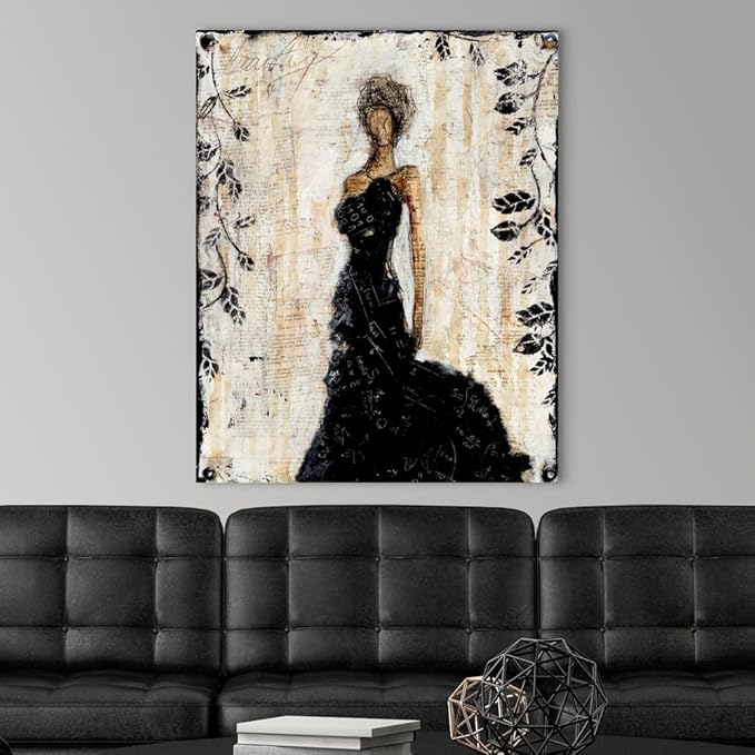 CANVAS ON DEMAND Dark Beauty Canvas Wall Art Print by Erin Ashley, Abstract, Contemporary, Figurative, Glam, Home Decor, Woman, Trendy Artwork,32" x40in