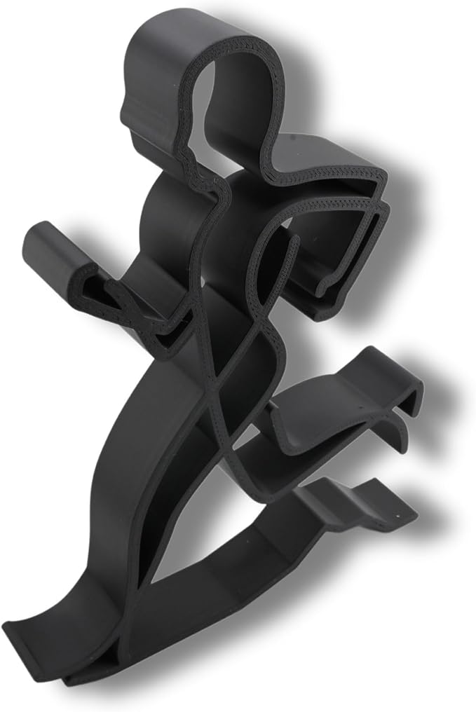 Runner Sculpture – Minimalist Running Figurine | Motivational Gift for Runners, Athletes & Fitness Lovers (Abstract Male Runner Matte Black)
