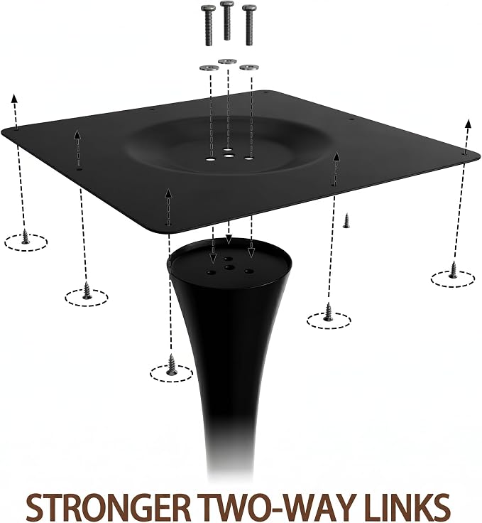Walnut Round Dining Table, 31.5" Modern Kitchen Table with Pedestal Metal Base, Mid Century Tulip Table for Small Spaces, Apartment, Living Room, Coffee & Breakfast Nook Table, Black Base