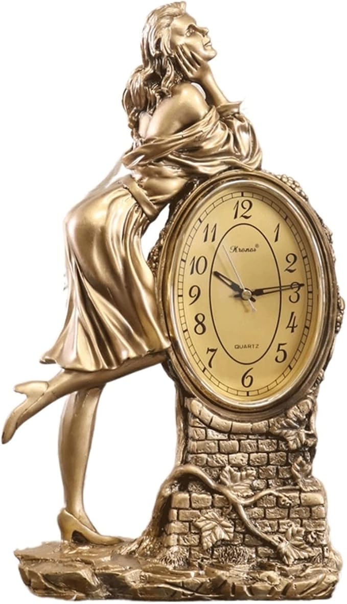 Desk Clock Desk Clock Living Room Home Desk Clock Desk Clock Clock Ornaments Alarm Clock Desktop Bedroom Beauty Desk Clock Suitable Home Bedroom Decor (Color : B)