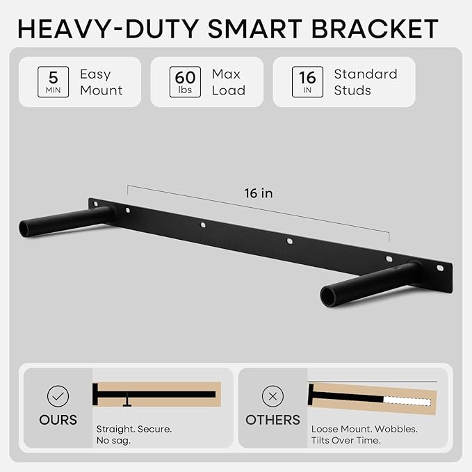 Homeforia 36 inch Natural Floating Shelf, High End Solid Real Wood 36inch Small Floating Shelves for Wall Mounted, Natural Wooden Floating Shelves, Heavy Duty Bracket, 36 X 6.5 X 1.75 in, Set of 3