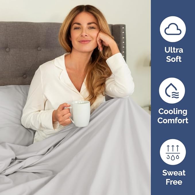 Extra Deep King Sheet Set - 6 Piece Breathable and Cooling Sheets - Hotel Luxury Bedding for Women, Men, Kids & Teens - Easy Secure Fit - Soft, Wrinkle Free & Comfy - Extra Deep Pockets - French Grey