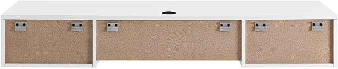 Modway Render Mid-Century Modern, Wall Mount Office Desk, White