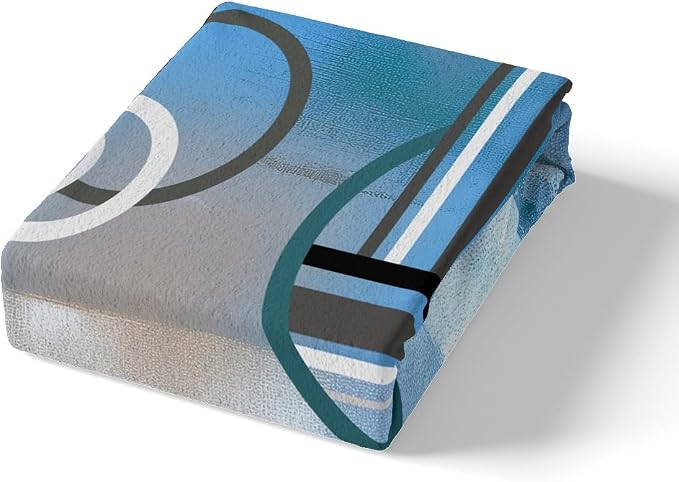 Erosebridal Oil Painting Duvet Cover Twin,Geometric Comforter Cover,Ombre Watercolor Bedding,Navy Blue Black Grey Bedding Set,Modern Abstract Tie Dye 2Pcs Quilt Cover Bedroom Decor Zipper& Ties