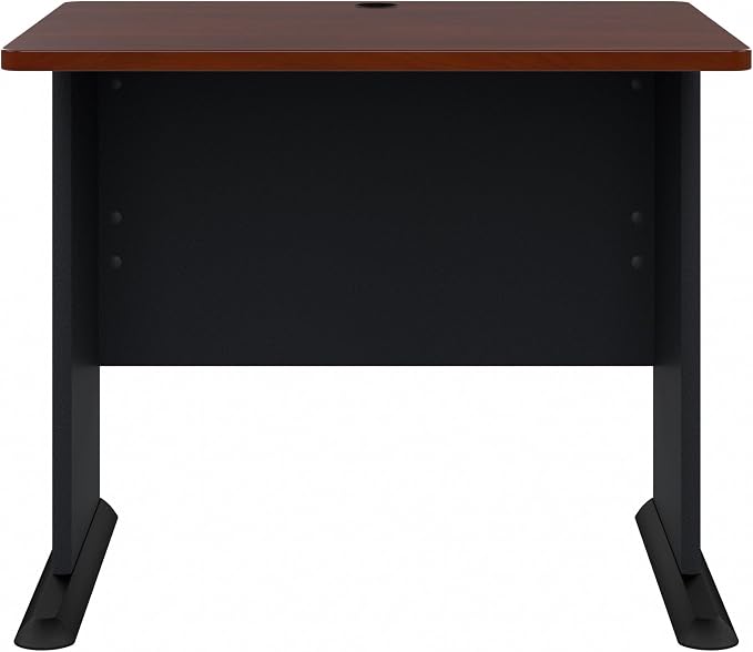 Bush Business Furniture Series A 36W Small Desk in Hansen Cherry and Galaxy, Compact Computer Table for Home or Professional Office