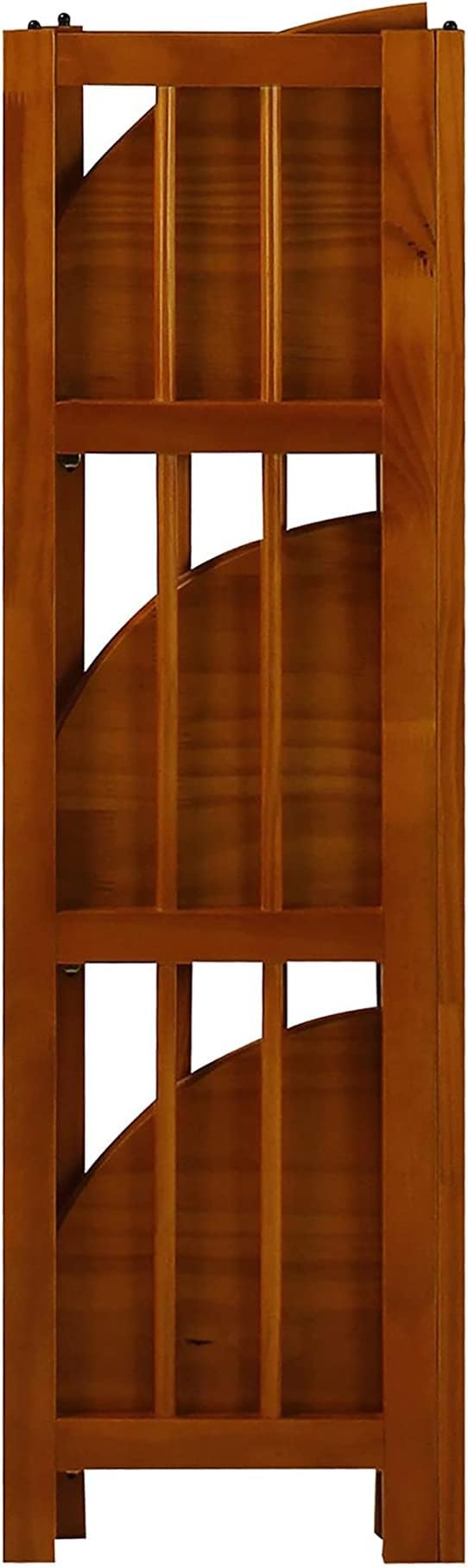 Casual Home 4-Shelf Corner Folding Bookcase, Honey Oak