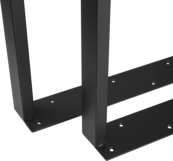 Metal Table Legs Desk Legs, Heavy Duty Square Tube Iron Desk Legs, DIY Furniture Legs for Dining Table, Coffee Table, Computer Desk, Workbench, Meeting Room Table, 28”H x 17.7”W (28", U 4x2cm)