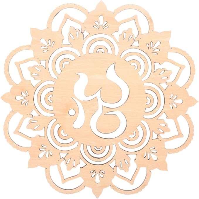 HouseVibe Geometric Wood Wall Art Ornament Creative Collection 11.8 Inch Wall Sculpture Hanging Decoration for Office Dining Room Entryway- Style a