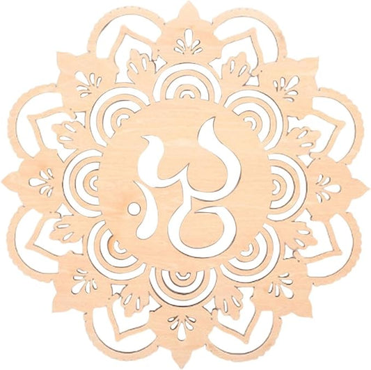 HouseVibe Geometric Wood Wall Art Ornament Creative Collection 11.8 Inch Wall Sculpture Hanging Decoration for Office Dining Room Entryway- Style a