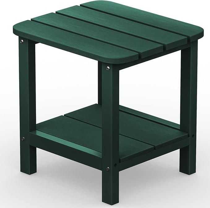 SERWALL Adirondack Table Outdoor Side Table- Green