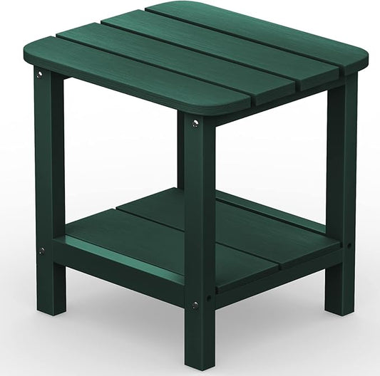 SERWALL Adirondack Table Outdoor Side Table- Green
