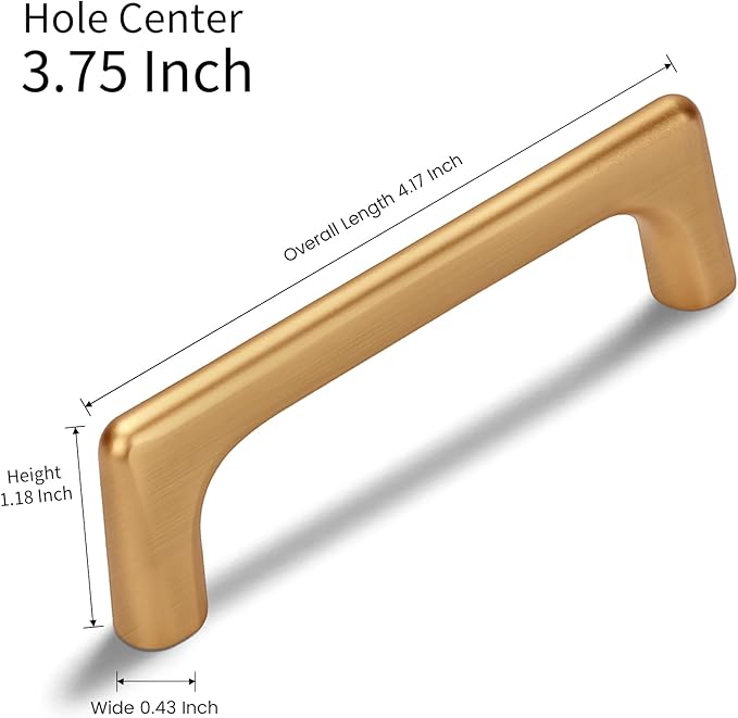 Lardmon 10 Pack Champagne Bronze Modern Cabinet Pulls 3.75 Inch(96mm) Hole Center Timeless Drawer Pulls Vanity Pulls Classic Solid Kitchen Cabinet Handles Hardware for Dresser