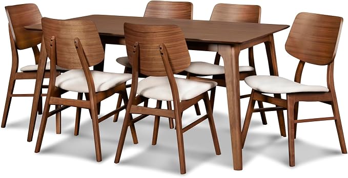 New Classic Furniture Oscar 60" Rectangle Wood Dining Table, Walnut