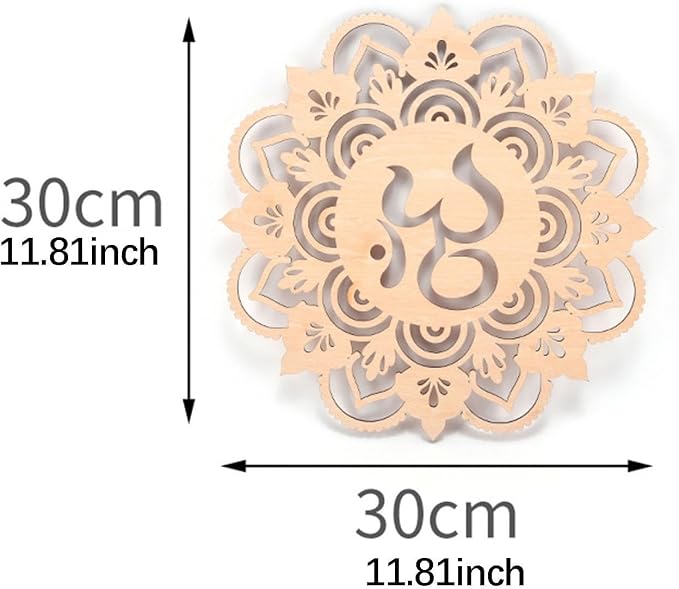 HouseVibe Geometric Wood Wall Art Ornament Creative Collection 11.8 Inch Wall Sculpture Hanging Decoration for Office Dining Room Entryway- Style a