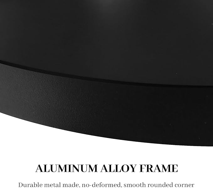 HOMECOOKIN 46" H x 26" W Irregular Wall Mirror, Asymmetrical Decorative Mirror with Black Aluminum Frame, Wavy Abstract Black Mirror, for Living Room, Bedroom, Bathroom, Entryway, Cloakroom