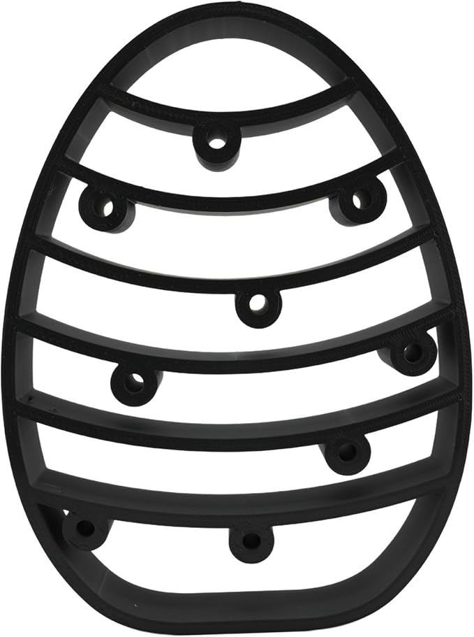 Easter Egg Sculpture – Minimalist Decorative Accent for Spring & Year-Round Home Decor | Collectible Design | Modern Holiday Display (Twinkling Lines Matte Black)