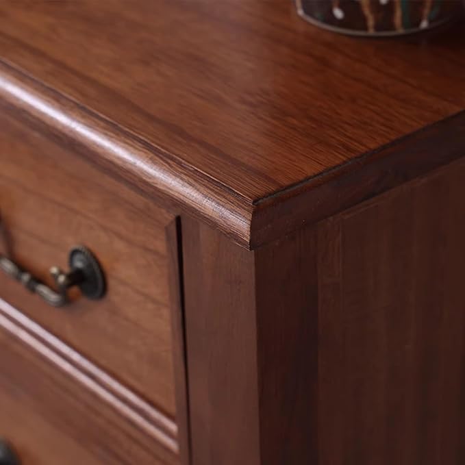 Farmhouse Console Table Sofa Table with Drawers, Solid Wood Entryway Foyer Table with Large Storage Space for Hallway/Living Room (Color : Dark Walnut, Size : L:100cm)