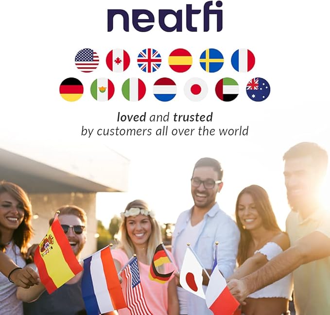 Neatfi Task Lamp – 2,500 Lumens, 30W, 22-Inch Wide Shade, 4 Brightness Levels, Eye-Caring Light, Clamp Mount, LED Task Light for Manicure Table, Crafts, Workbench, Office (Non-CCT, White)