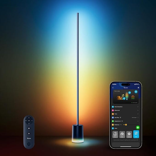 Govee Floor Lamp 2, RGBIC, Warm Cool White LED, Compatible with SmartThings, Matter, Alexa, 1725lm, Music Sync, Scene Modes, Smart Floor Lamp for Living Room, Bedroom, Blue(1 Pack)